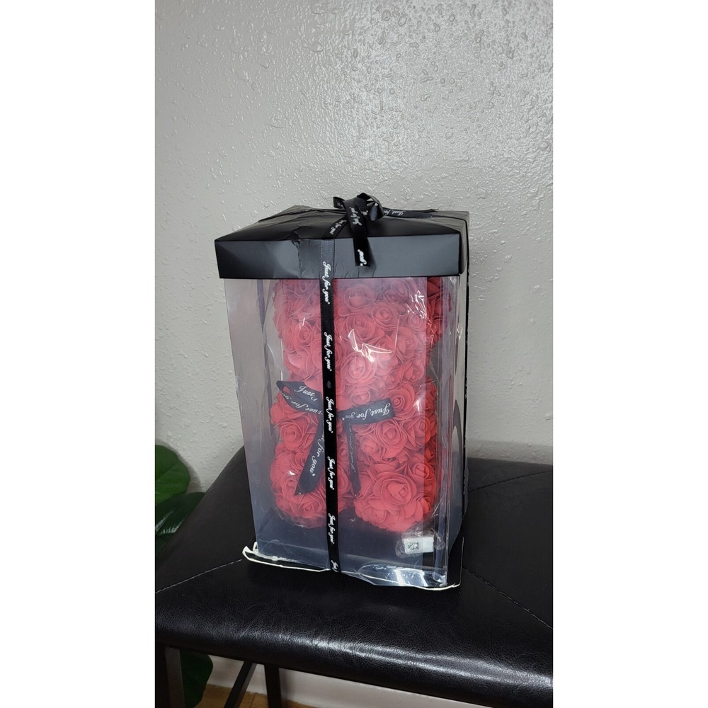 Red Rose Teddy Bear Women Gifts For Valentine's Day With Box‎ IN HAND
